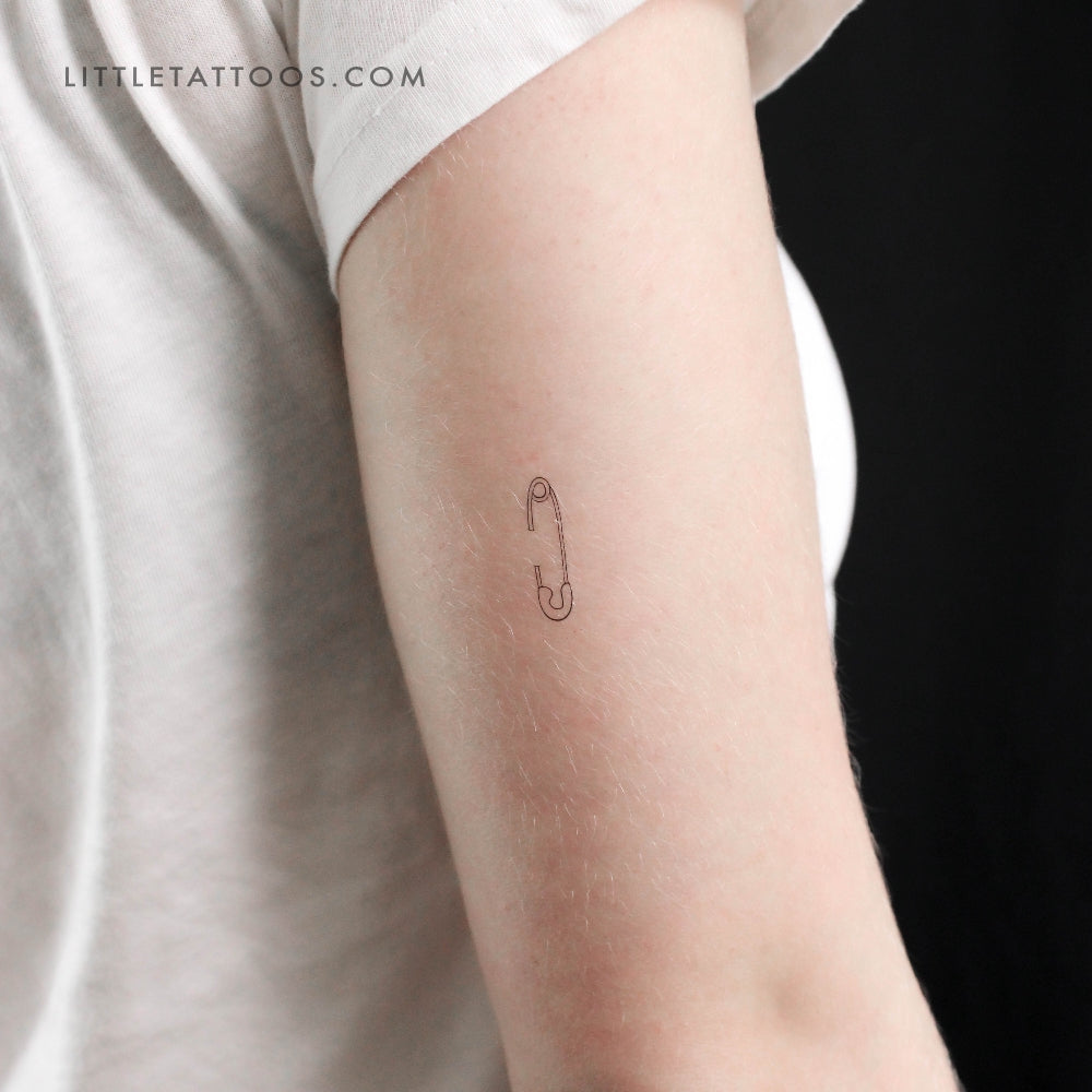 Safety Pin Temporary Tattoo - Set of 3
