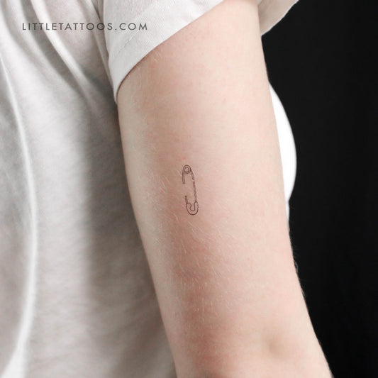 Safety Pin Temporary Tattoo - Set of 3