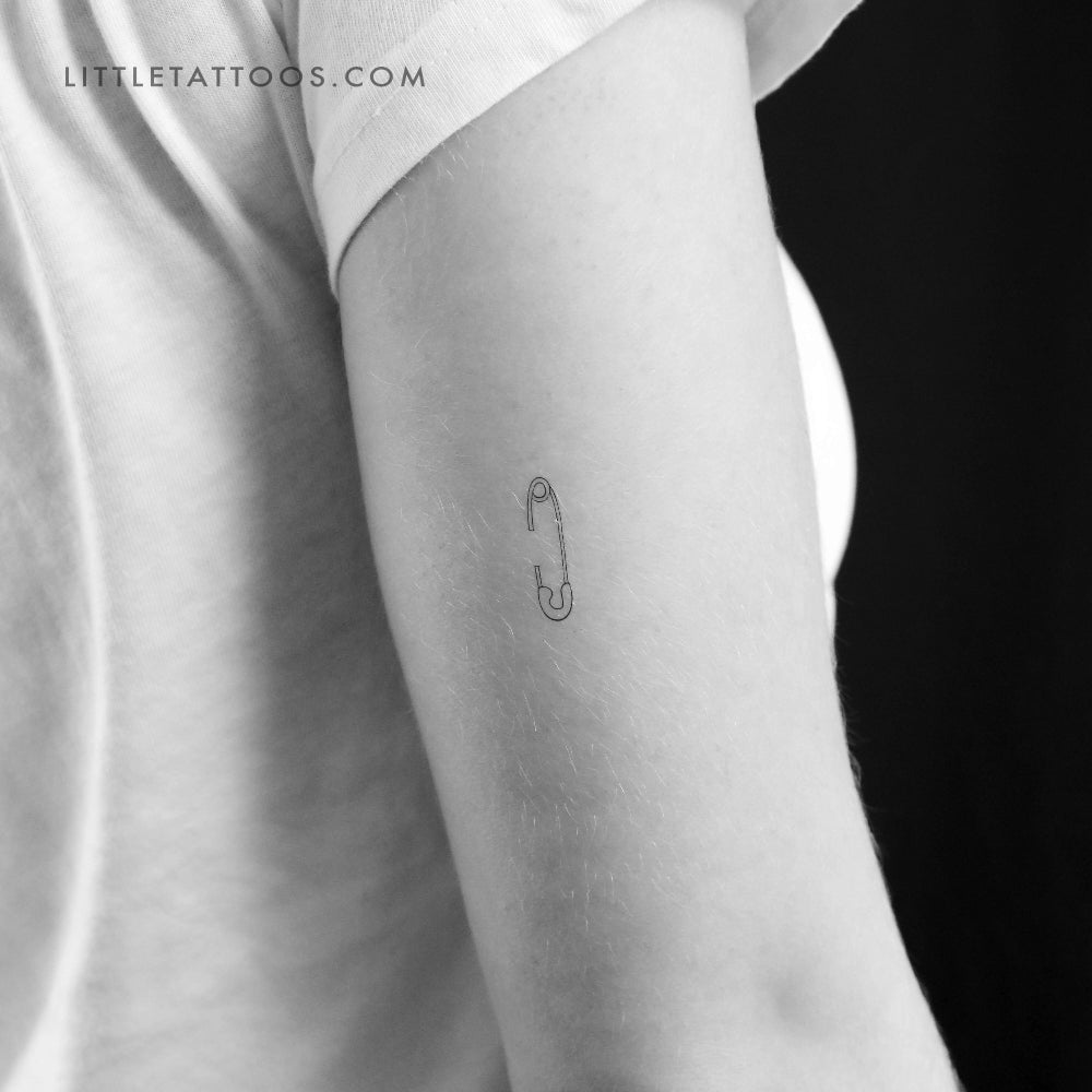 Safety Pin Temporary Tattoo - Set of 3