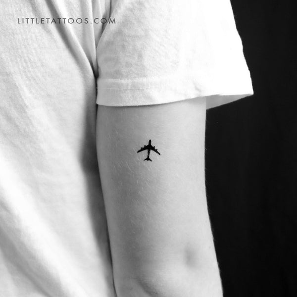 Airplane Temporary Tattoo - Set of 3