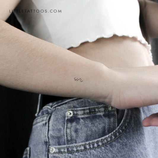 Tiny God is Greater Than The Highs and Lows Temporary Tattoo - Set of 3