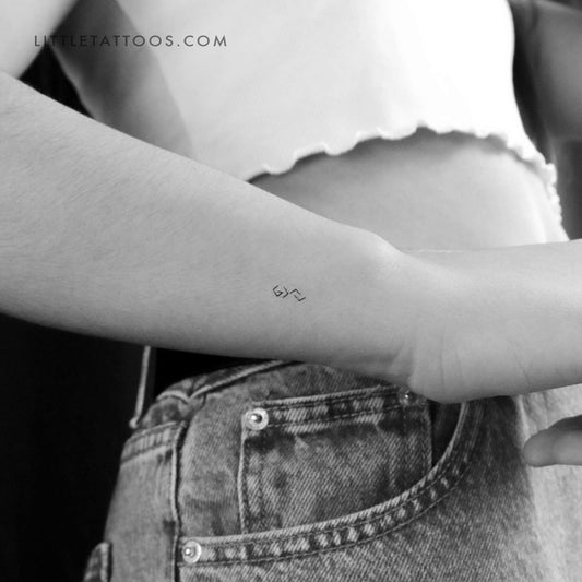 Tiny God is Greater Than The Highs and Lows Temporary Tattoo - Set of 3