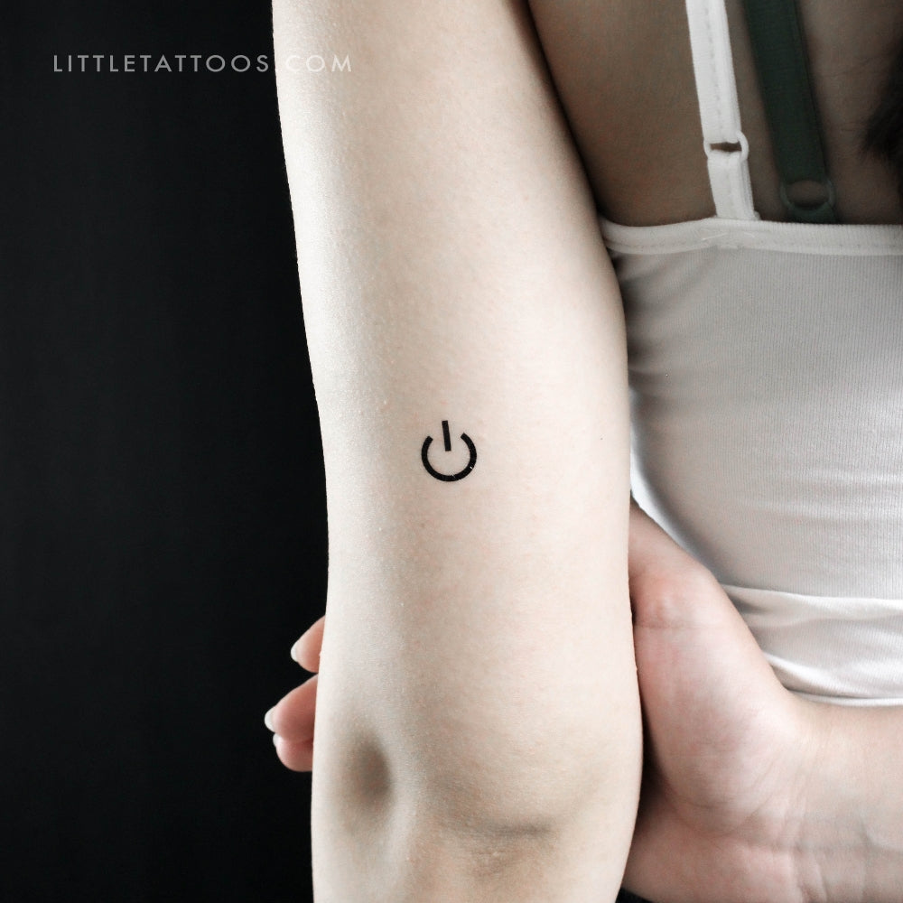 Power Symbol Temporary Tattoo - Set of 3