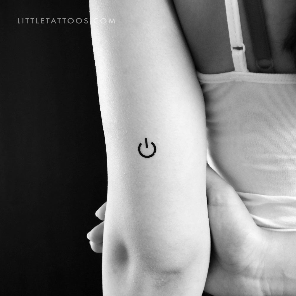 Power Symbol Temporary Tattoo - Set of 3