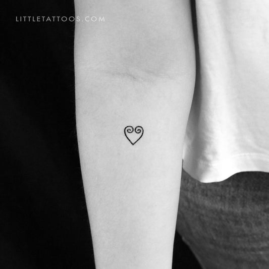 Sankofa Heart Temporary Tattoo - Set of 3