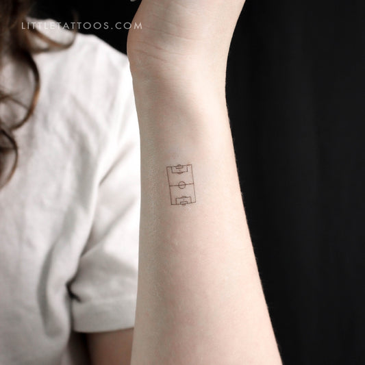 Football Pitch Temporary Tattoo - Set of 3