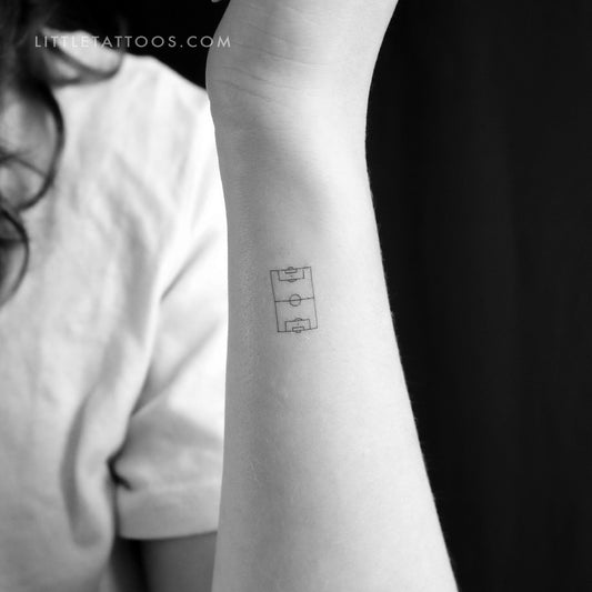 Football Pitch Temporary Tattoo - Set of 3