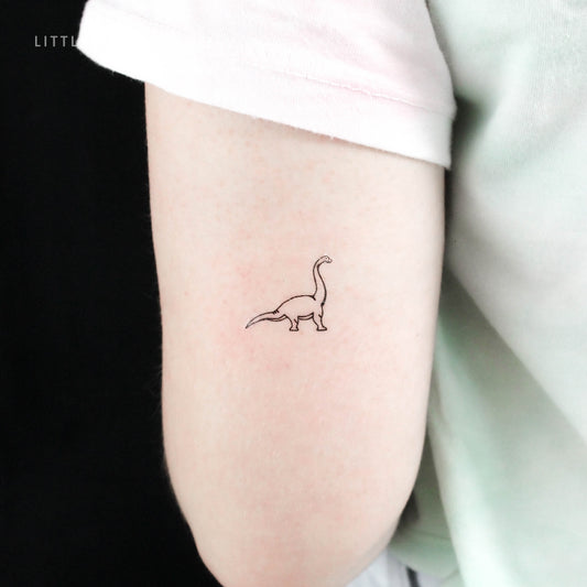 Brontosaurus Temporary Tattoo - Set of 3