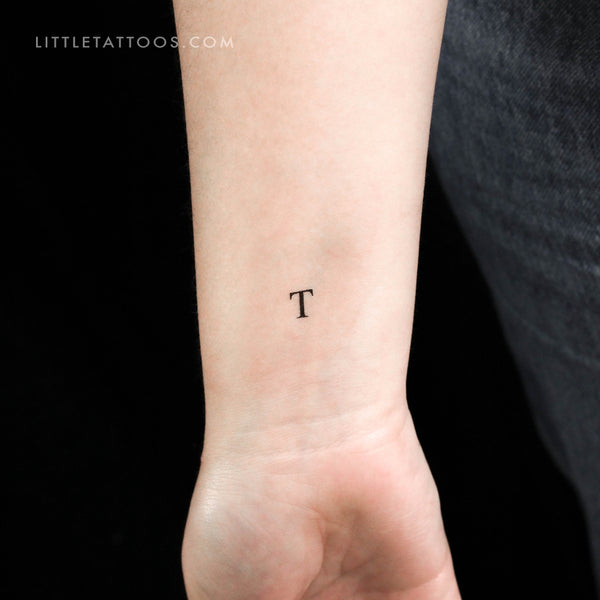 Uppercase Tau Temporary Tattoo - Set of 3