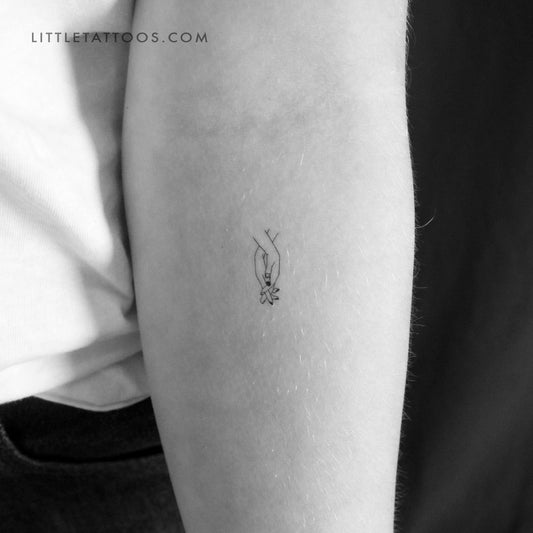 Holding Hands Temporary Tattoo - Set of 3
