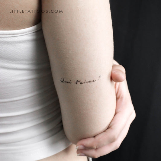 Qui t'aime? Temporary Tattoo - Set of 3