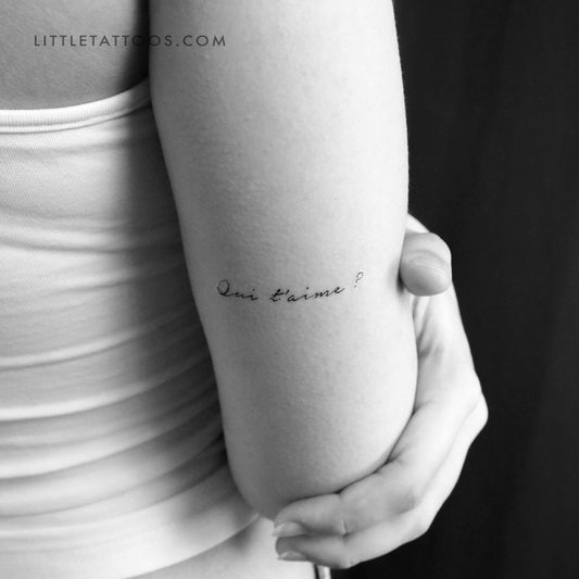 Qui t'aime? Temporary Tattoo - Set of 3