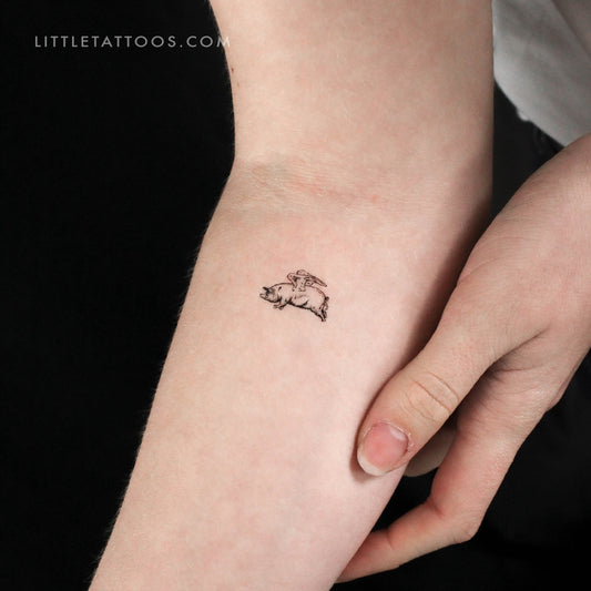 Flying Pig Temporary Tattoo - Set of 3