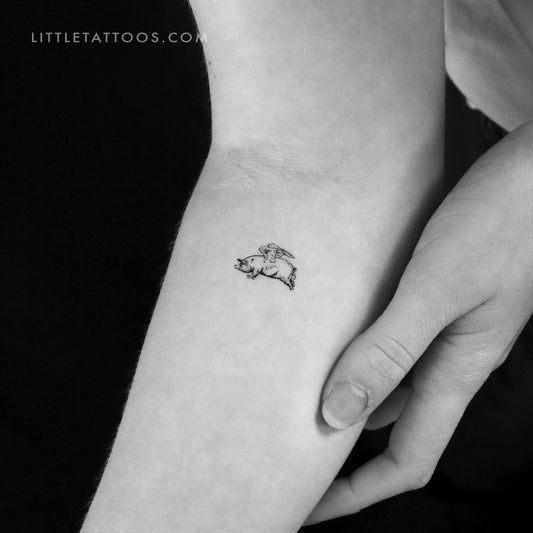Flying Pig Temporary Tattoo - Set of 3