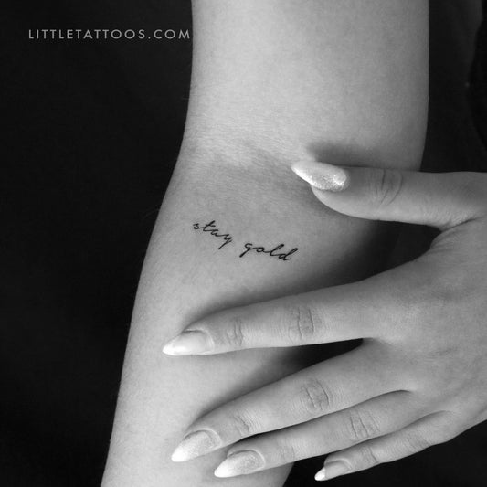 Stay Gold Temporary Tattoo - Set of 3