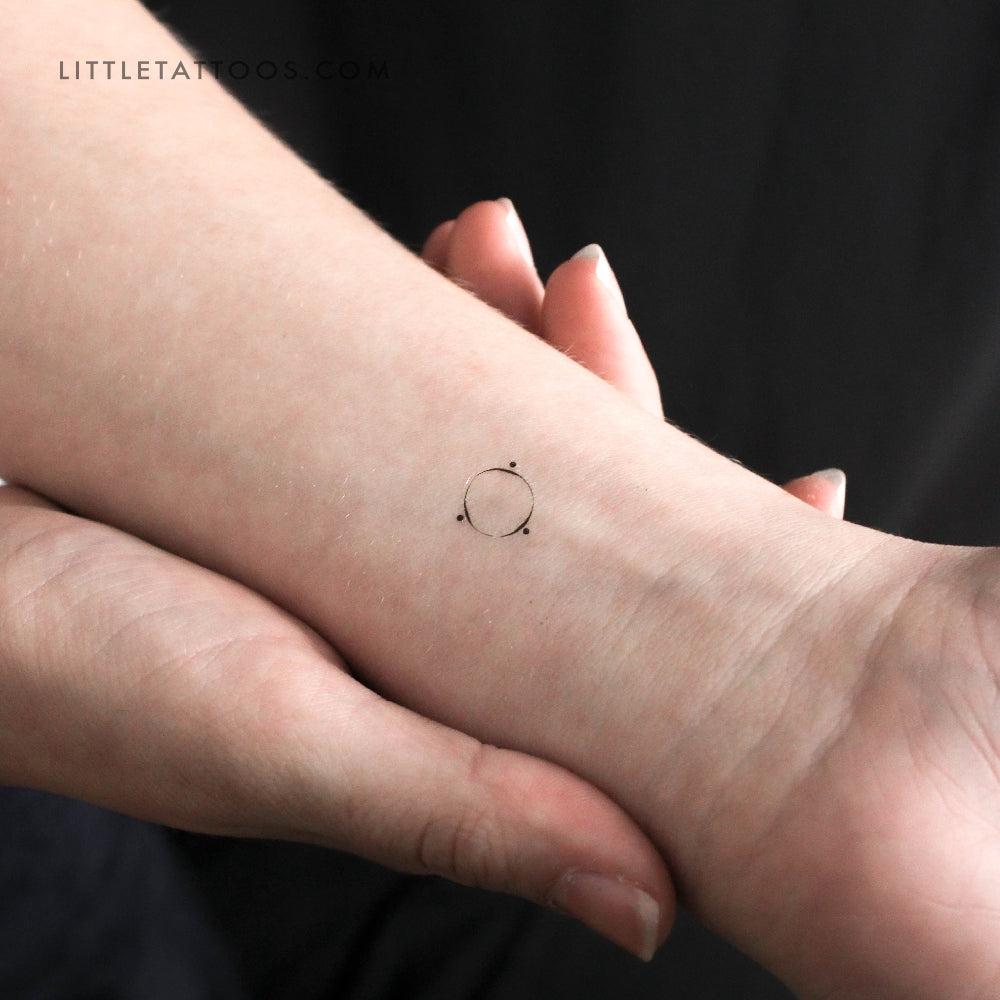 Tatuaje temporal del símbolo de Ubuntu (juego de 3)