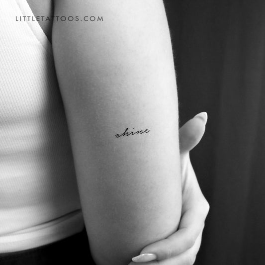 'Shine' Temporary Tattoo - Set of 3