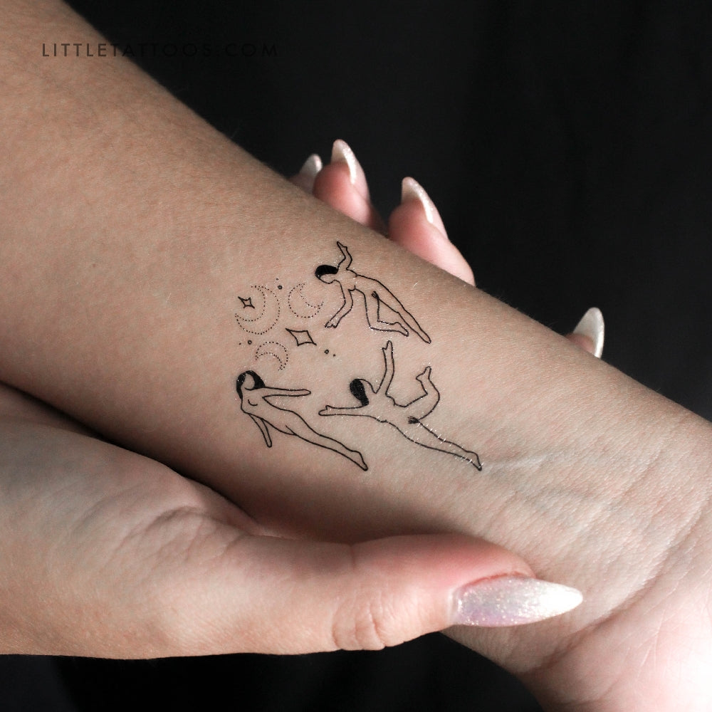 Tatuaje temporal de bruja Aquelarre de Tukoi - Juego de 3