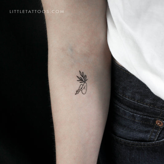 Tatuaje temporal de mujer con cabeza de hoja de Tukoi (juego de 3)