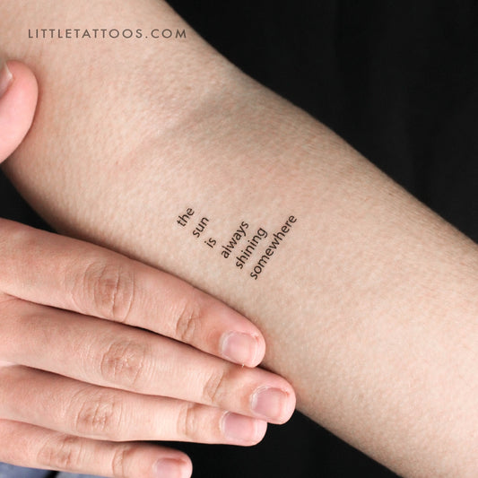 The Sun Is Always Shining Somewhere Temporary Tattoo - Set of 3