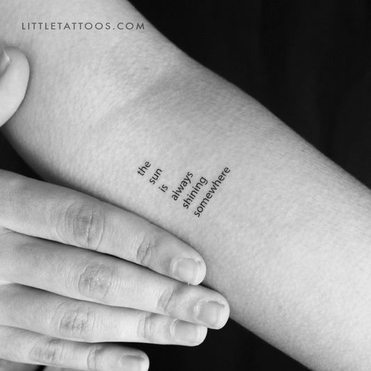The Sun Is Always Shining Somewhere Temporary Tattoo - Set of 3
