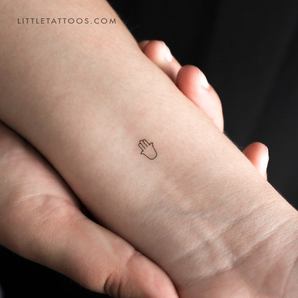 Tiny Hamsa Temporary Tattoo - Set of 3