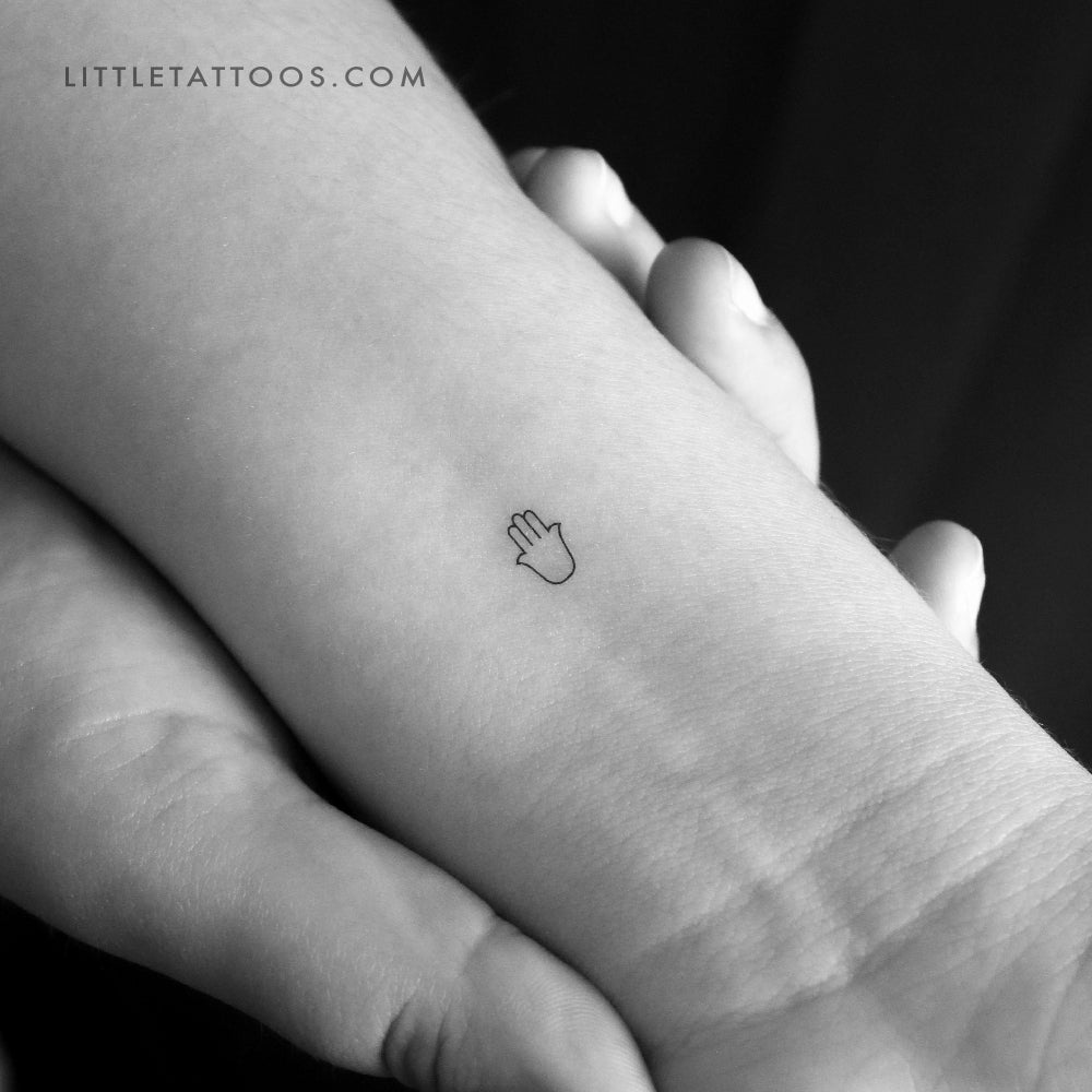 Tiny Hamsa Temporary Tattoo - Set of 3