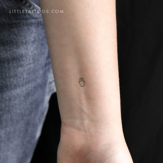 Tiny Hamsa Temporary Tattoo - Set of 3