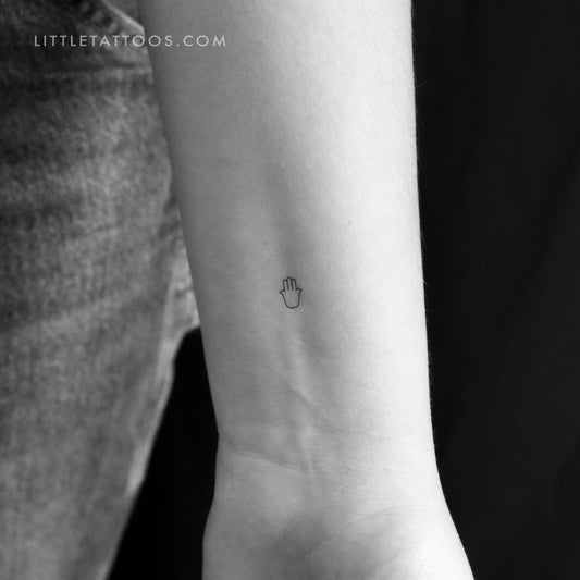 Tiny Hamsa Temporary Tattoo - Set of 3