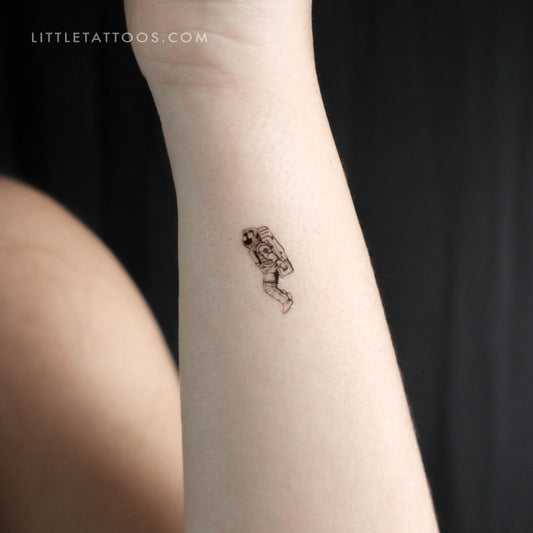Small Cosmonaut Temporary Tattoo - Set of 3