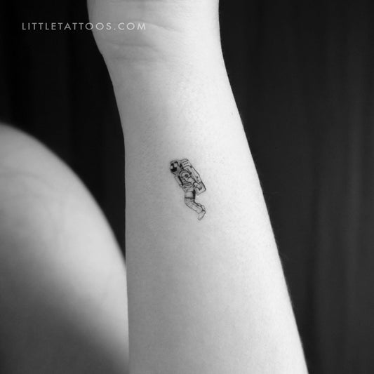 Small Cosmonaut Temporary Tattoo - Set of 3