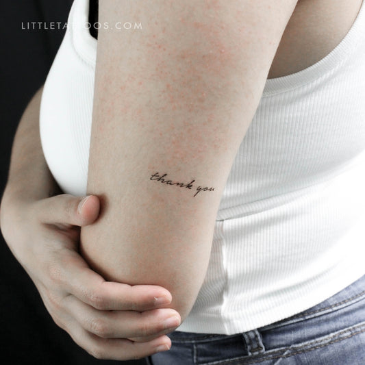 Tatuaje temporal de agradecimiento - Juego de 3
