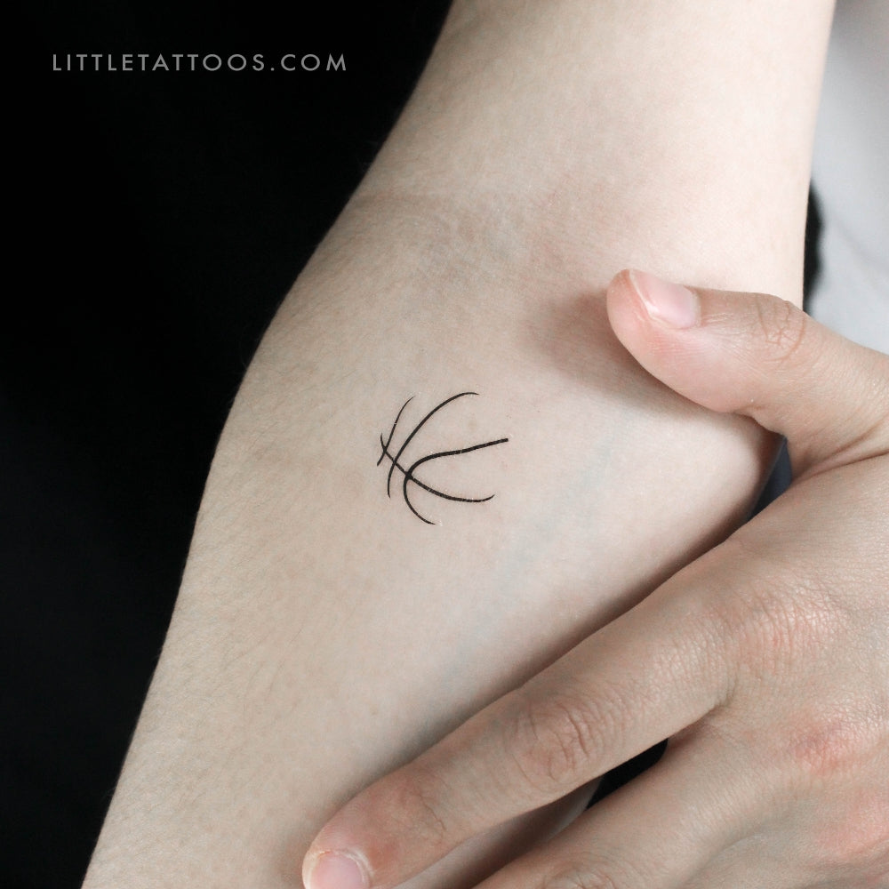 Tatuaje temporal de baloncesto - Juego de 3