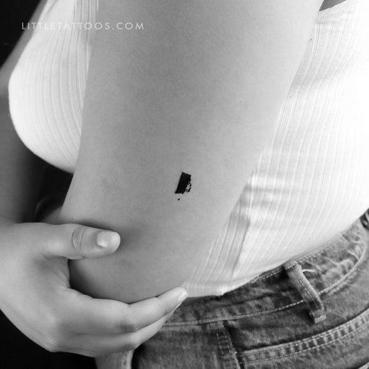 Rhode Island Map Temporary Tattoo - Set of 3