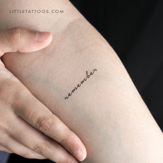 Remember Temporary Tattoo - Set of 3