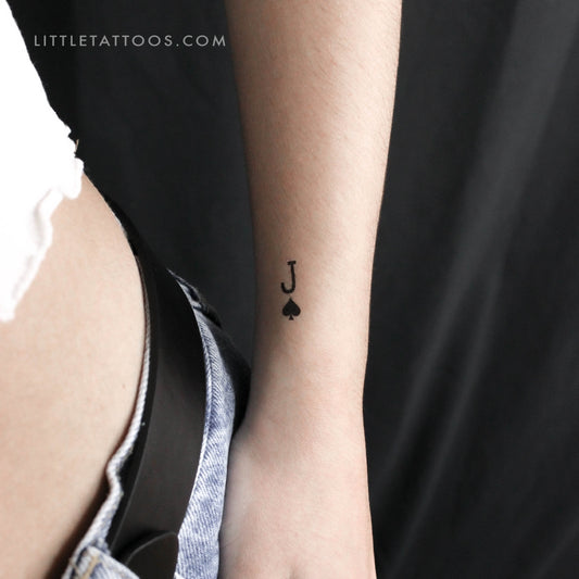 Jack Of Spades Temporary Tattoo - Set of 3