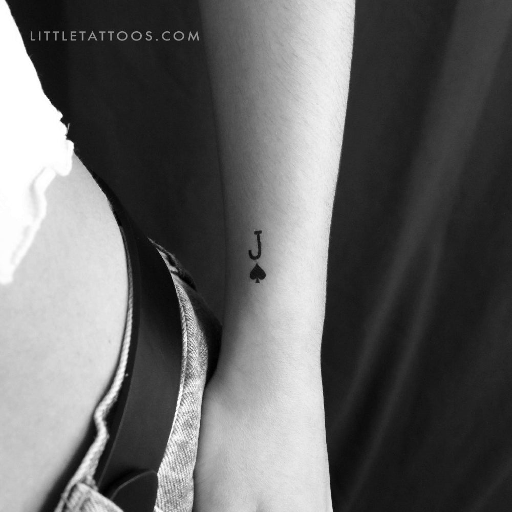 Tatuaje temporal de la jota de picas (juego de 3)