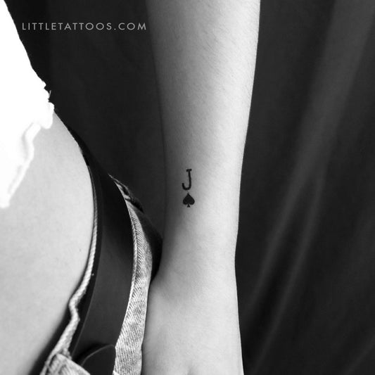 Jack Of Spades Temporary Tattoo - Set of 3