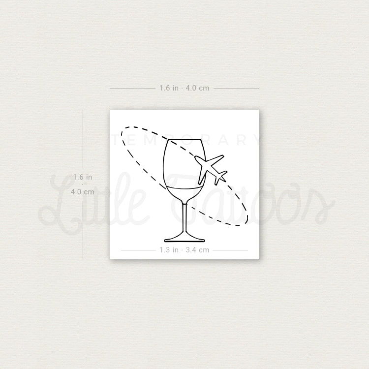 Wine Traveller Temporary Tattoo by Cagri Durmaz - Set of 3