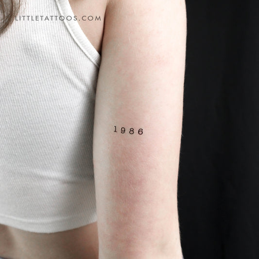 1986 Birth Year Temporary Tattoo - Set of 3
