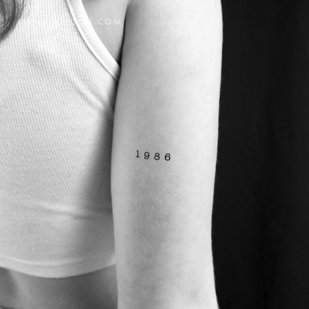 1986 Birth Year Temporary Tattoo - Set of 3