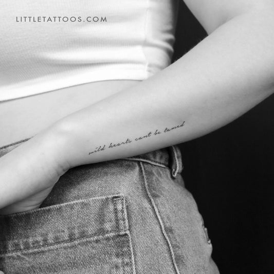 Tatuaje temporal "Corazones salvajes que no se pueden domar" - Juego de 3