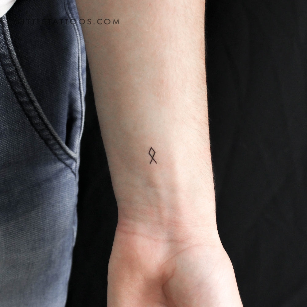 Odal Rune Temporary Tattoo - Set of 3