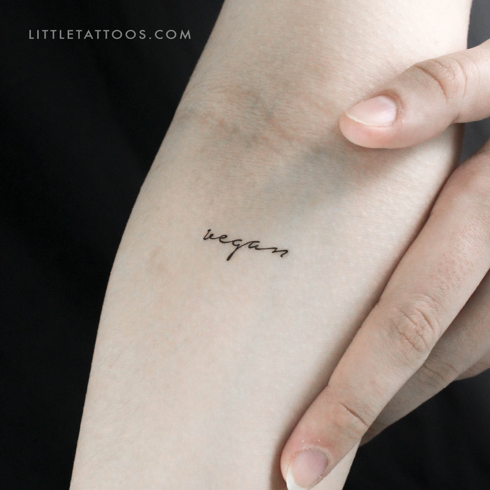Tatuaje temporal "Vegano" - Juego de 3