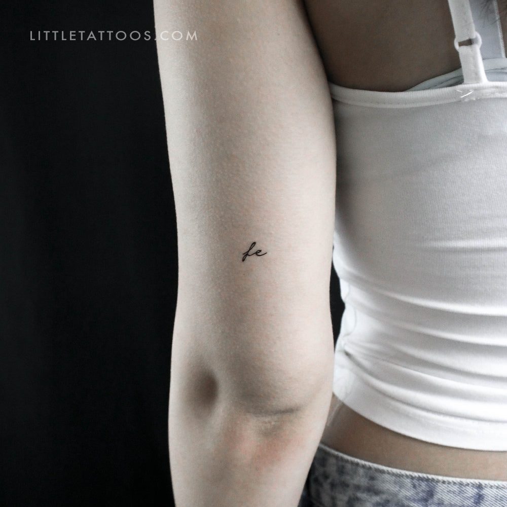 Tatuaje temporal 'Fe' - Juego de 3