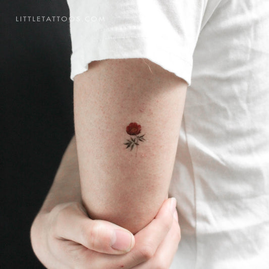 Peony Temporary Tattoo - Set of 3