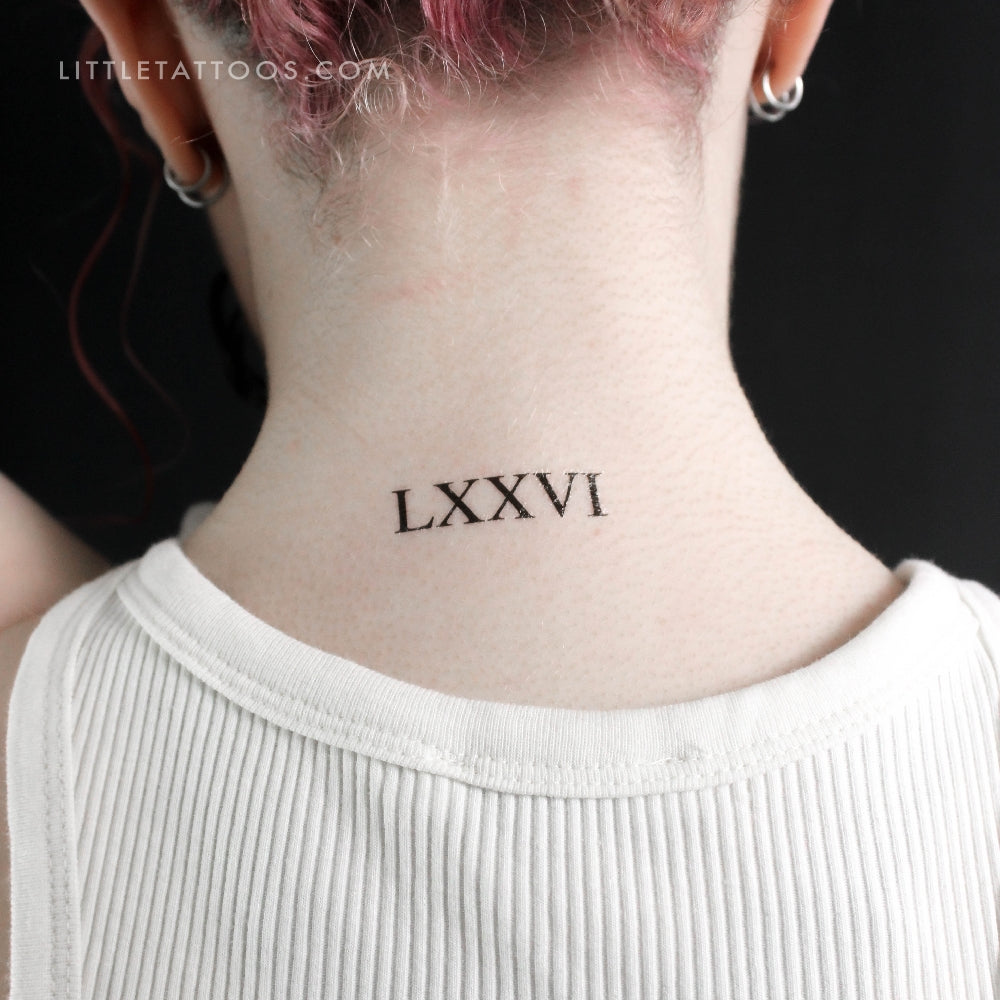 LXXVI Temporary Tattoo - Set of 3