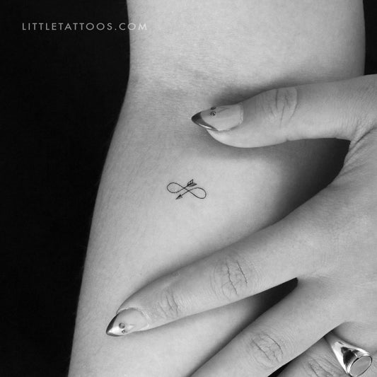 Tatuaje temporal de flecha infinita diminuta (juego de 3)
