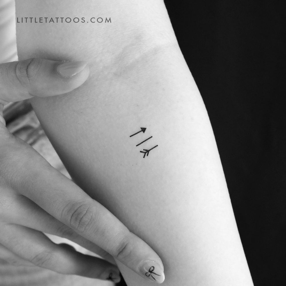Tatuaje temporal de flecha rota - Juego de 3