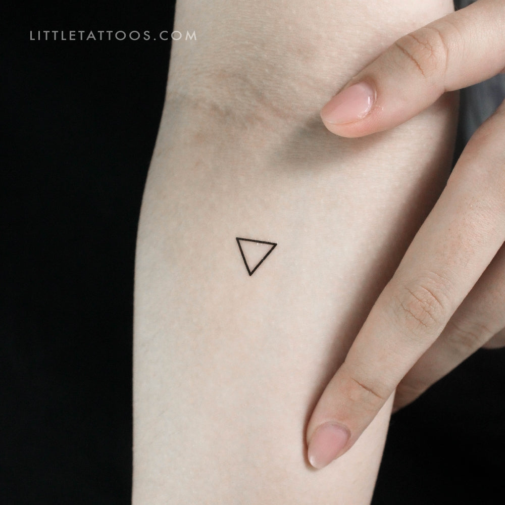 Tatuaje temporal del símbolo de la alquimia del agua (juego de 3)